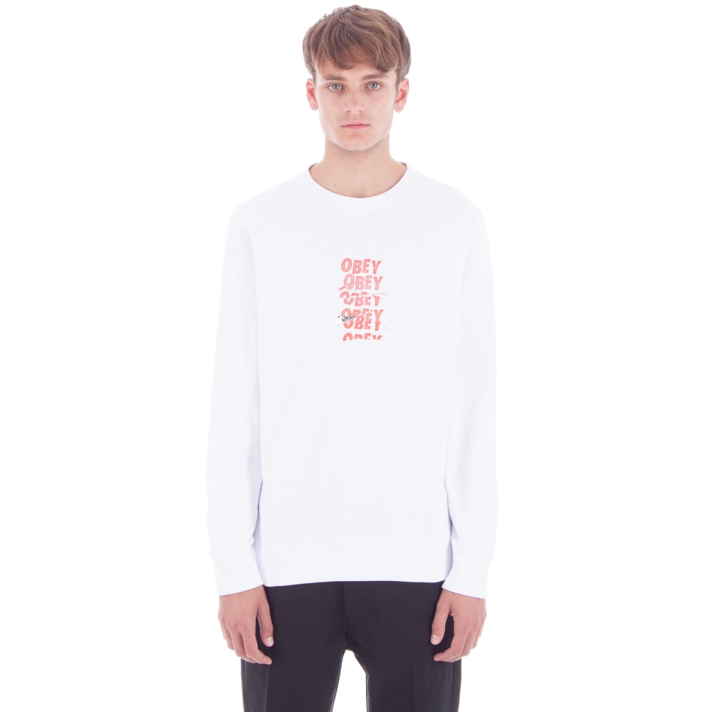 Obey Can't Help You Crew Neck Sweatshirt (White)