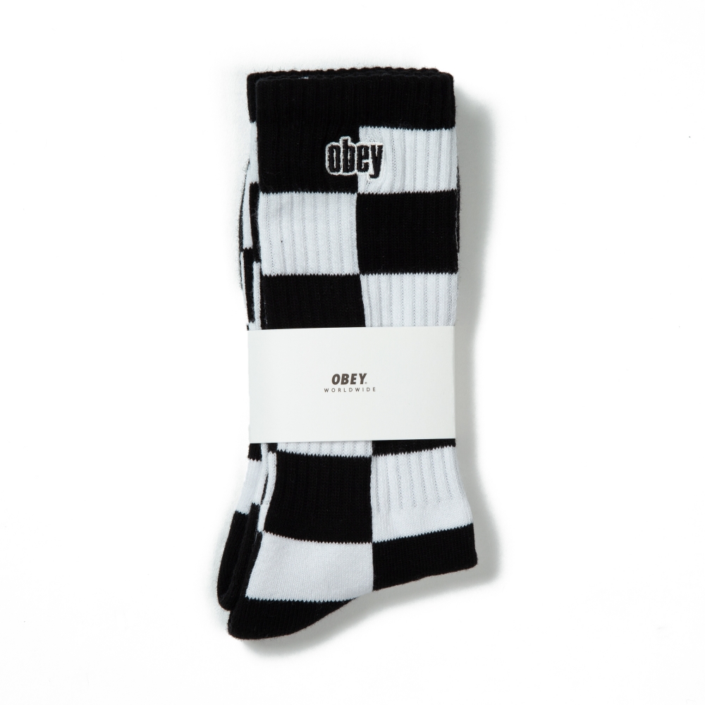 Obey Checkers Socks (Black Multi)
