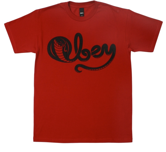 Obey Men's T-Shirt - Cobra Posse (Red)
