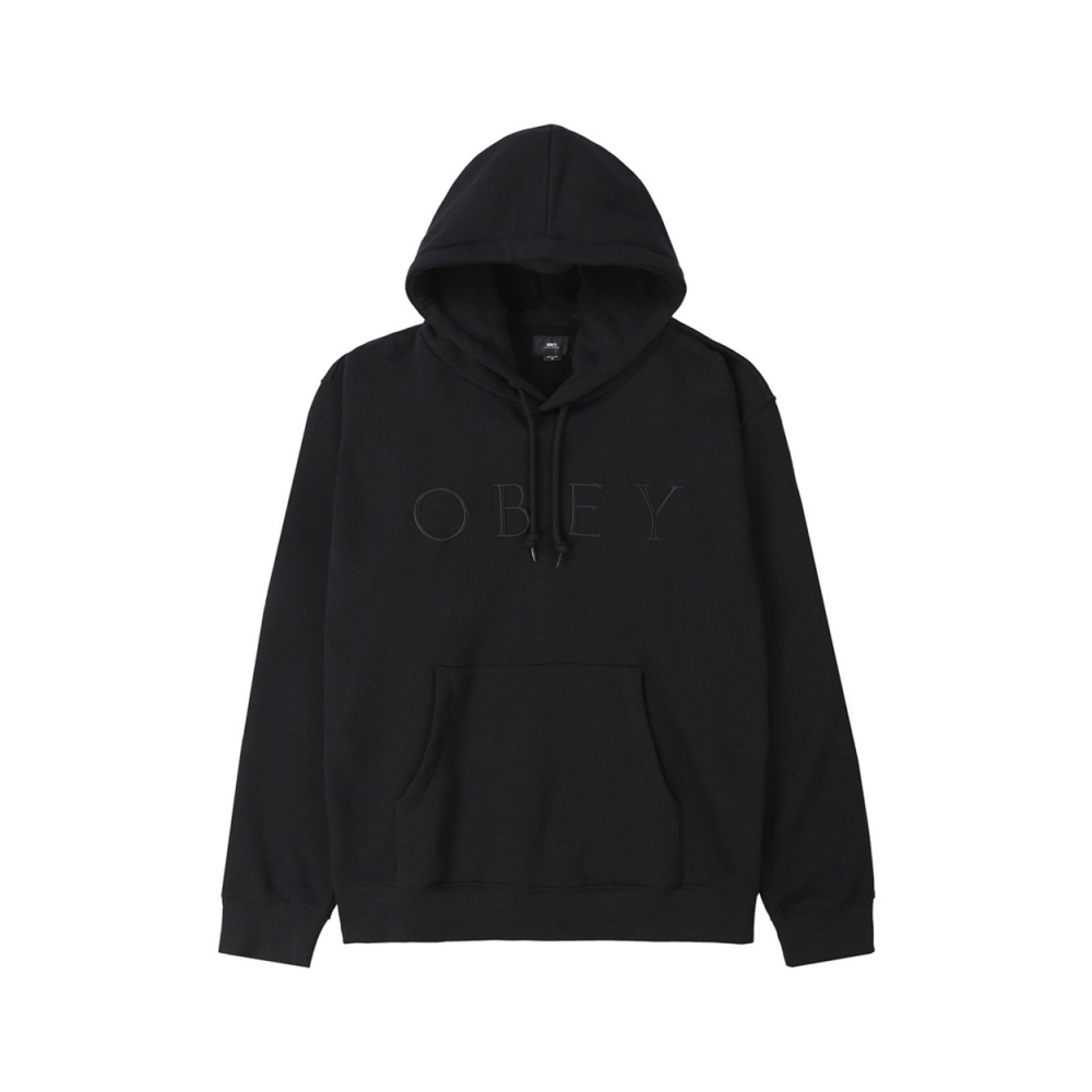 Obey Construct Pullover Hooded Sweatshirt (Black)