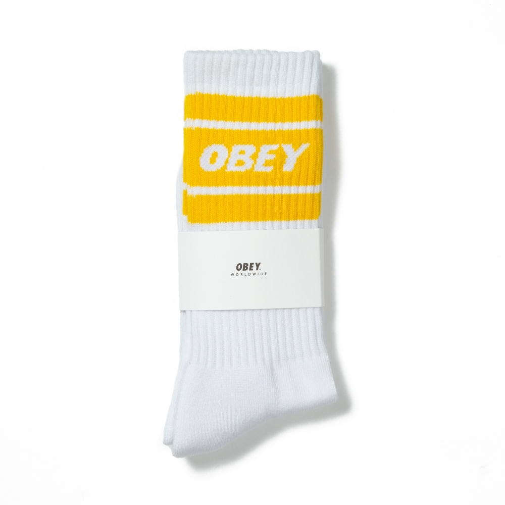 Obey Cooper II Socks (White/Lemon)