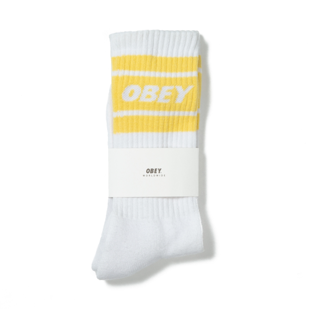 Obey Cooper II Socks (White/Yellow)