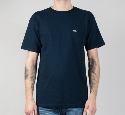 Obey Font Reflective T-Shirt (Navy)