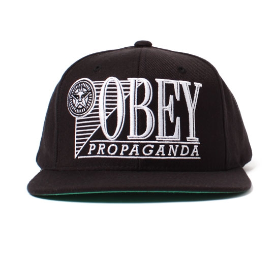 Obey Snapback Cap - Obey Gangsta Snapback Cap (Black)