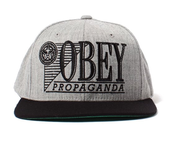 Obey Snapback Cap - Obey Gangsta Snapback Cap (Heather Grey)