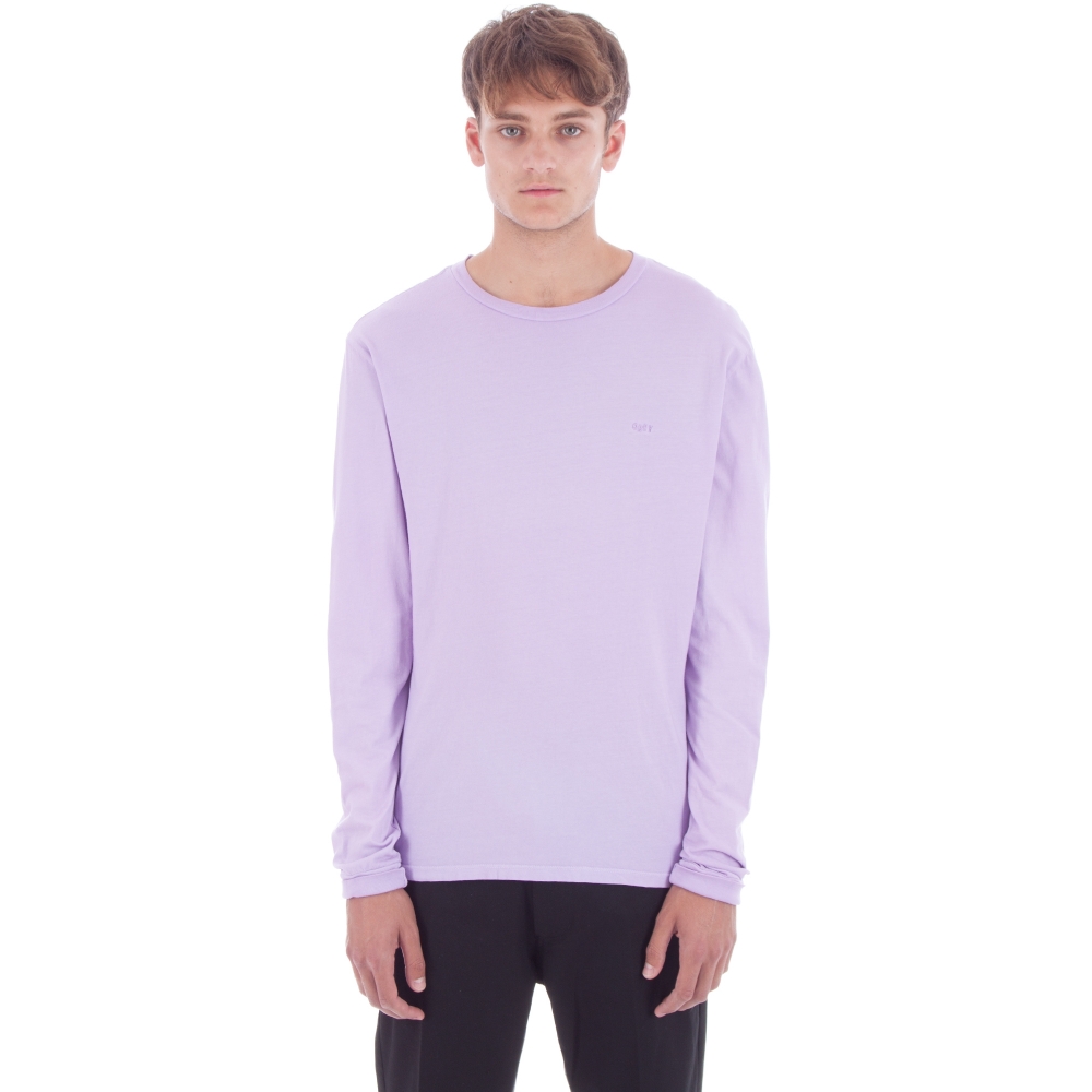 Obey Jumble Pigment Long Sleeve T-Shirt (Lavender)