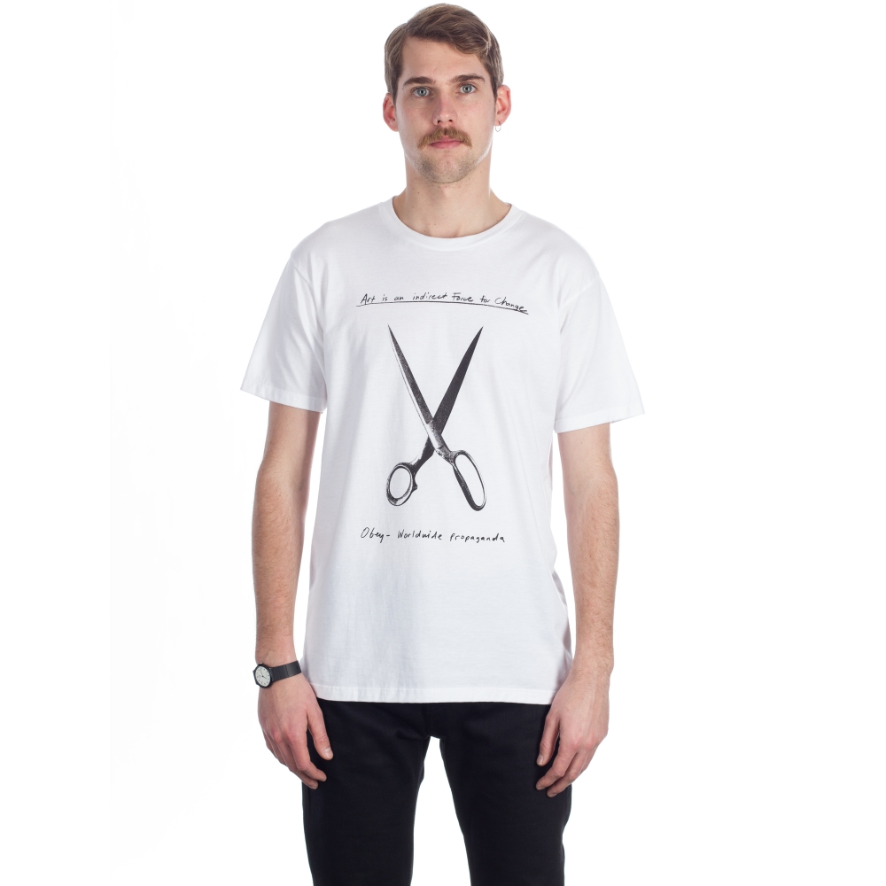 Obey Scissor Sketch T-Shirt (White)
