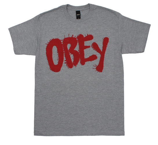 Obey Men's T-Shirt - Obey Spray (Heather Grey)