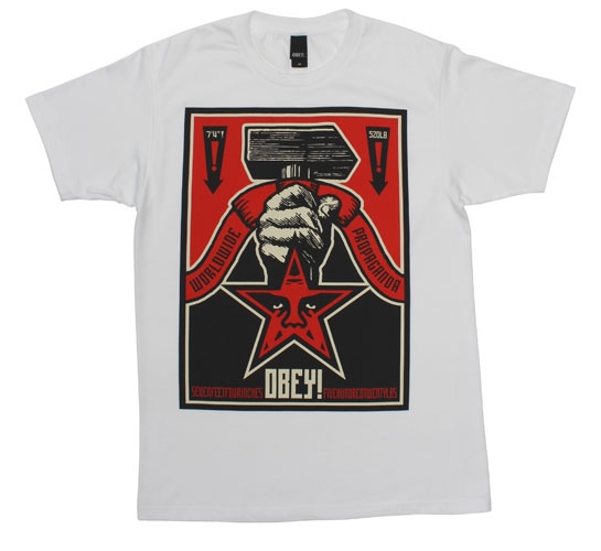 Obey Men's T-Shirt - Hammer (White)