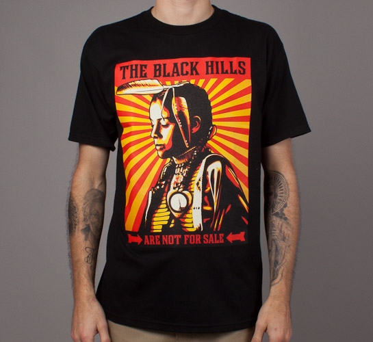 Obey The Black Hills Are Not For Sale T-Shirt (Black)