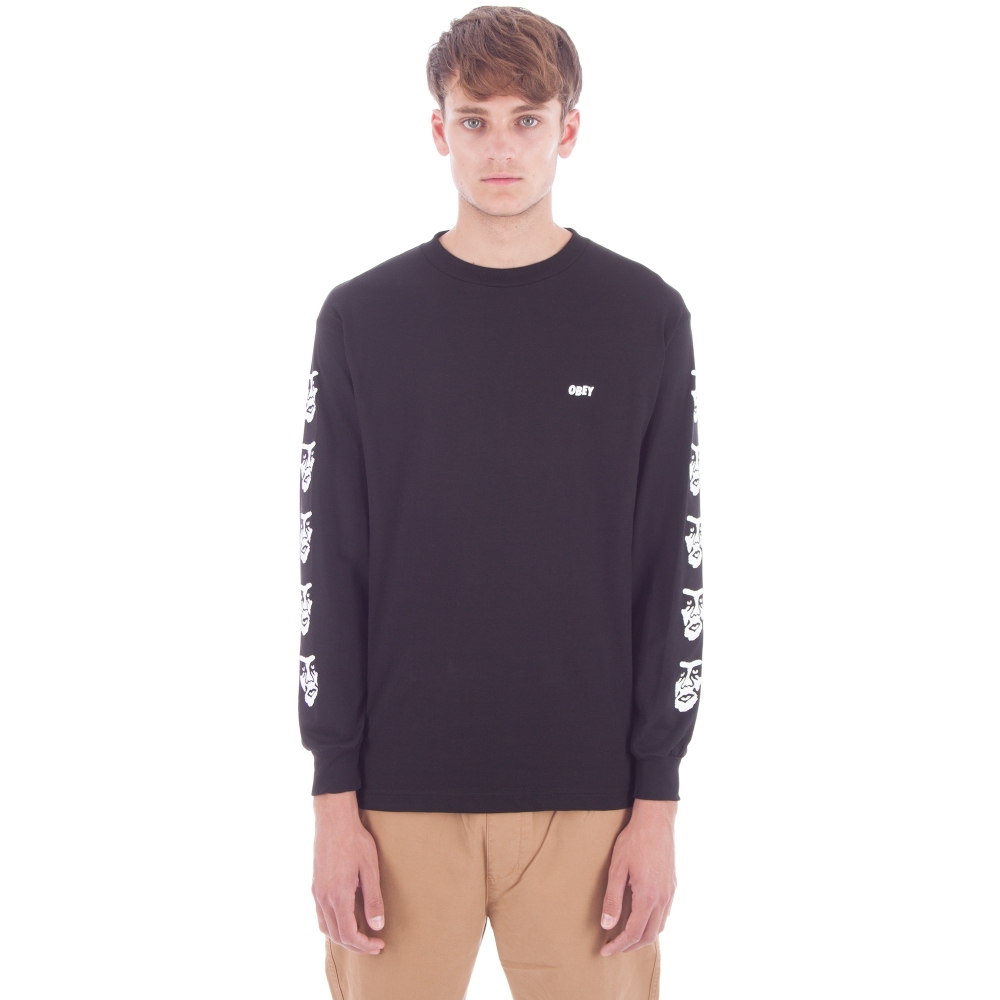 Obey The Creeper Long Sleeve T-Shirt (Black)