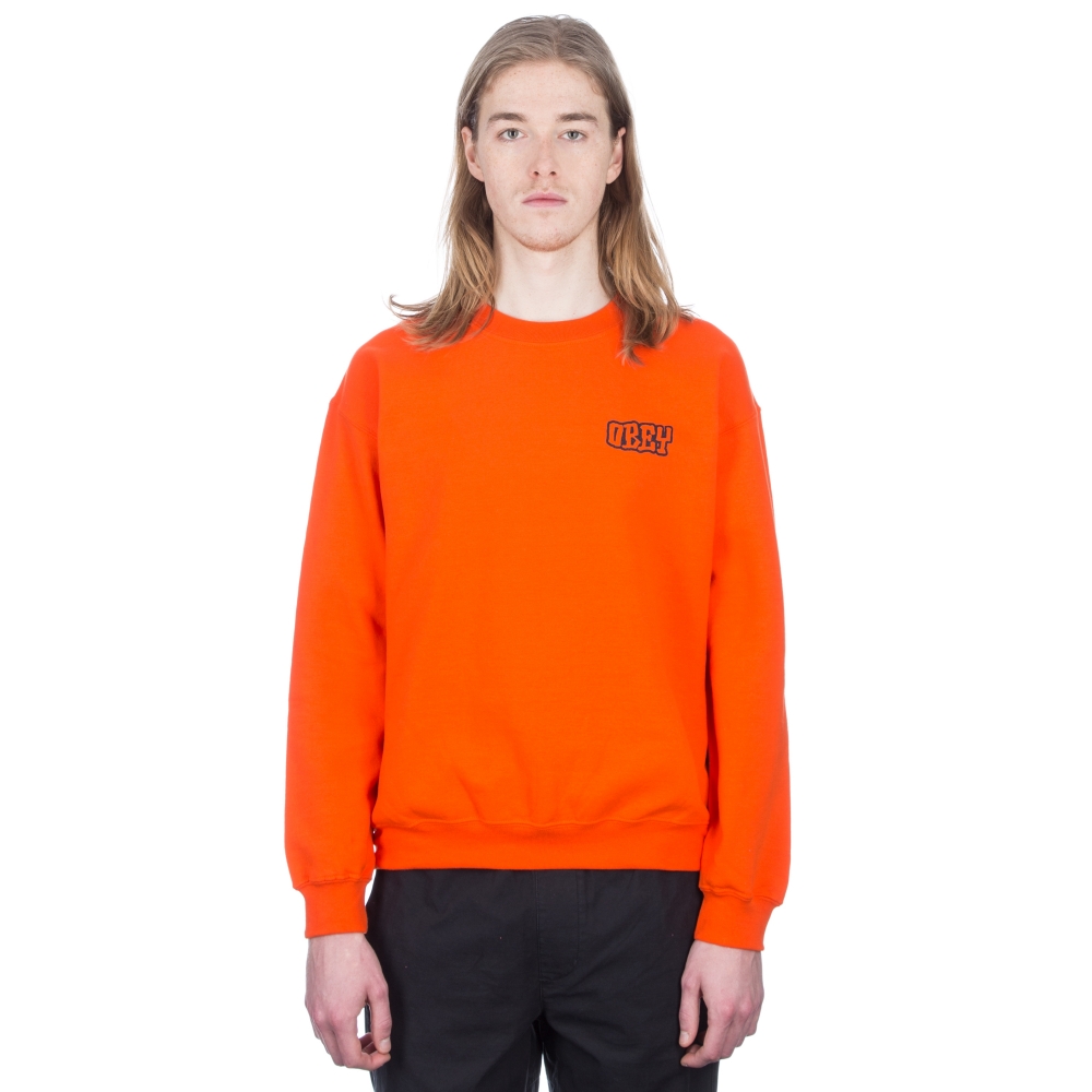Obey Unwritten Future Crew Neck Sweatshirt (Orange)