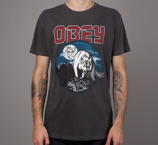 Obey Wild in the Streets Light-weight Pigment T-Shirt (Dusty Black)