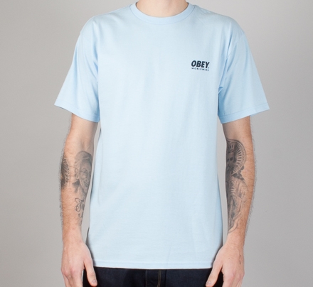 Obey Worldwide Family T-Shirt (Light Blue)