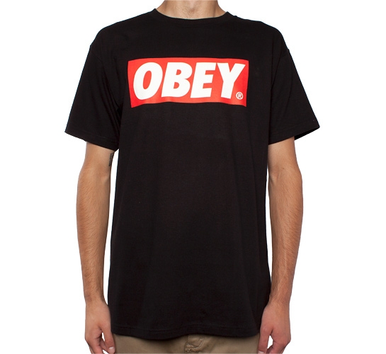 Obey Bar Logo T-Shirt (Black)