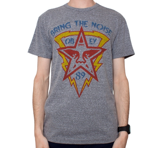 Obey Bring The Noise Tri-Blend T-Shirt (Heather Grey)