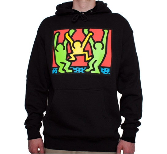 Obey Keith Haring Friends Hooded Sweatshirt (Black)