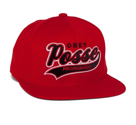Obey On Deck Snapback Cap (Red)