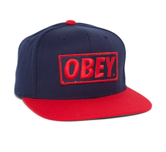 Obey Original Snapback Cap (Navy/Red) - Consortium.