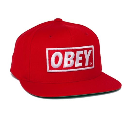 Obey Original Snapback Cap (Red)