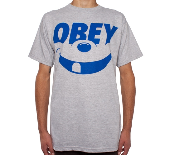 Obey Smile T-Shirt (Heather Grey)