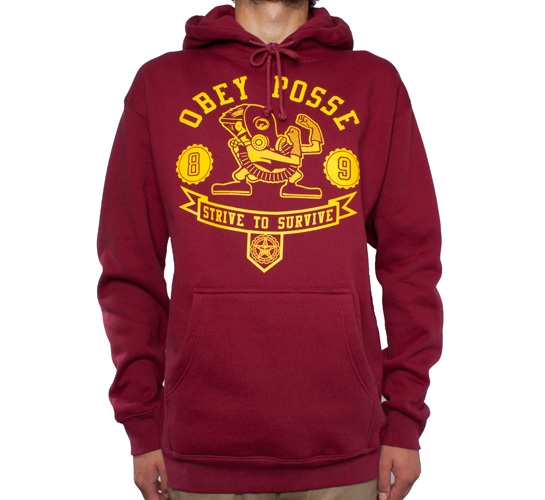 Obey Strive To Survive Hooded Sweatshirt (Cardinal)
