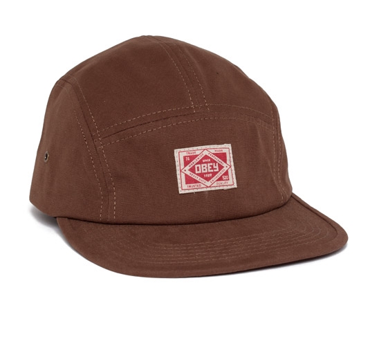 Obey Trademark 5 Panel Cap (Tobacco Brown)