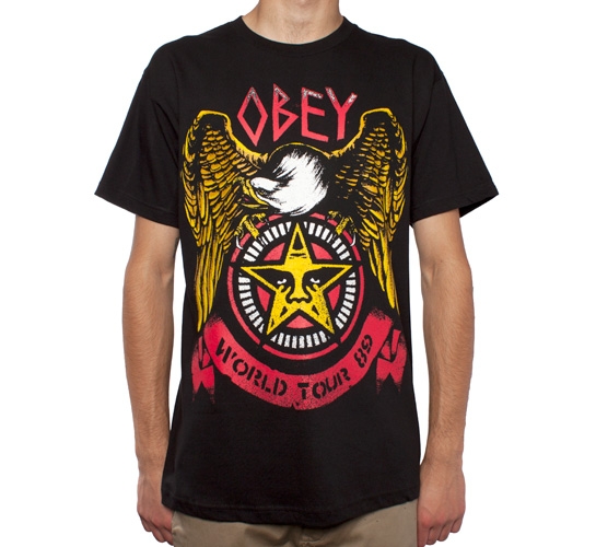 Obey Trash Eagle T-Shirt (Black)
