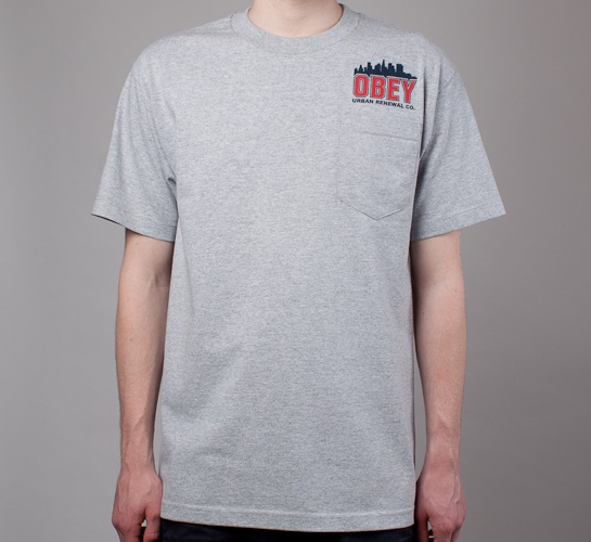 Obey Urban Renewal Co. Pocket T-Shirt (Heather Grey)