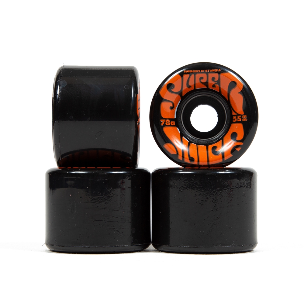 OJ Wheels Mini Super Juice 78a Soft Skateboard Wheels 55mm (Black)
