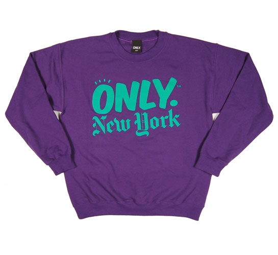 ONLY NY Logo Crew Neck Sweatshirt (Purple)