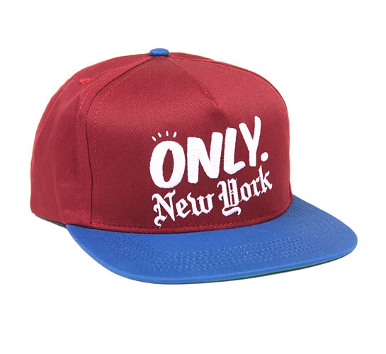 ONLY NY Logo Snapback Cap (Burgundy/Royal) - Consortium.