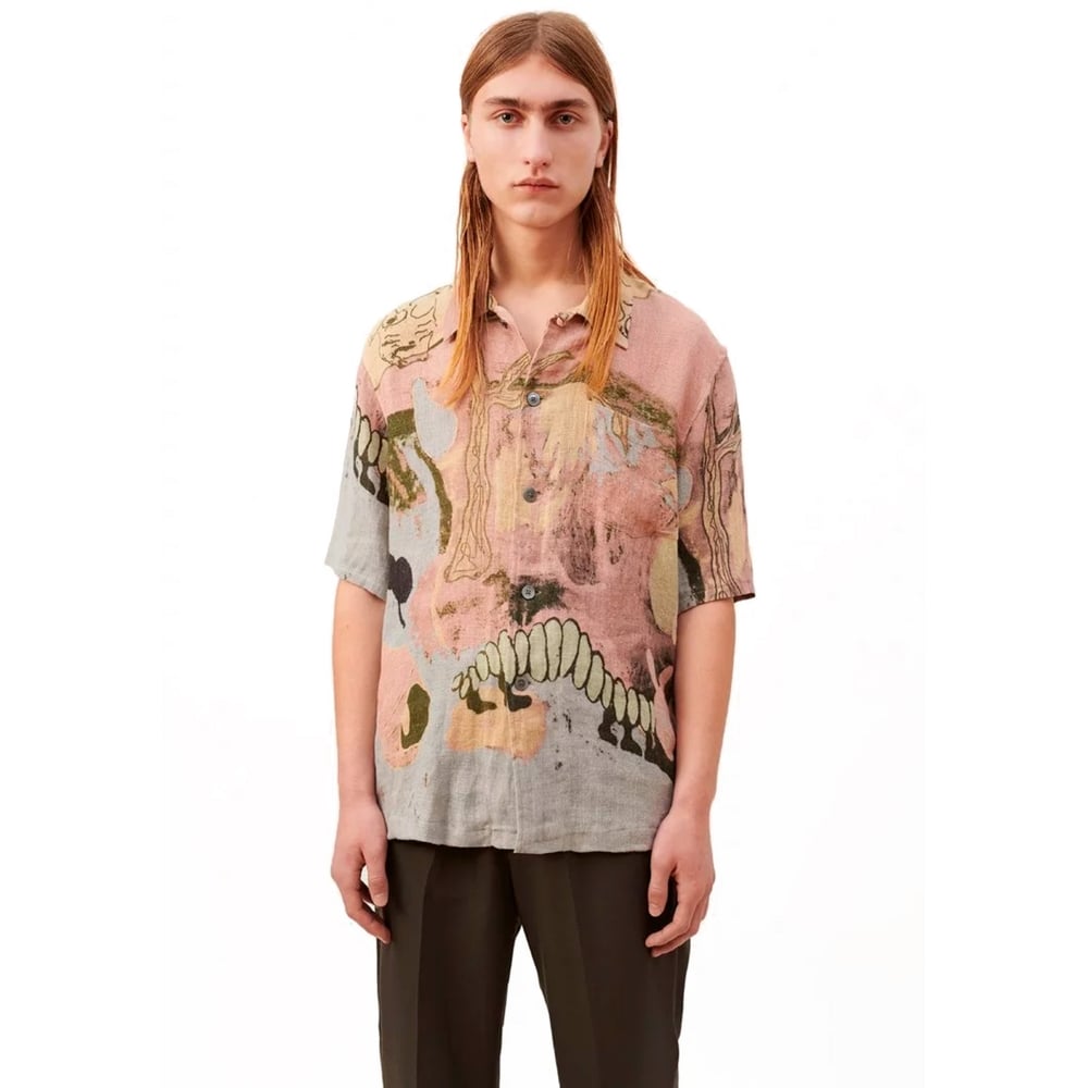 Our Legacy Box Shirt (Acid Landscape Print Linen)