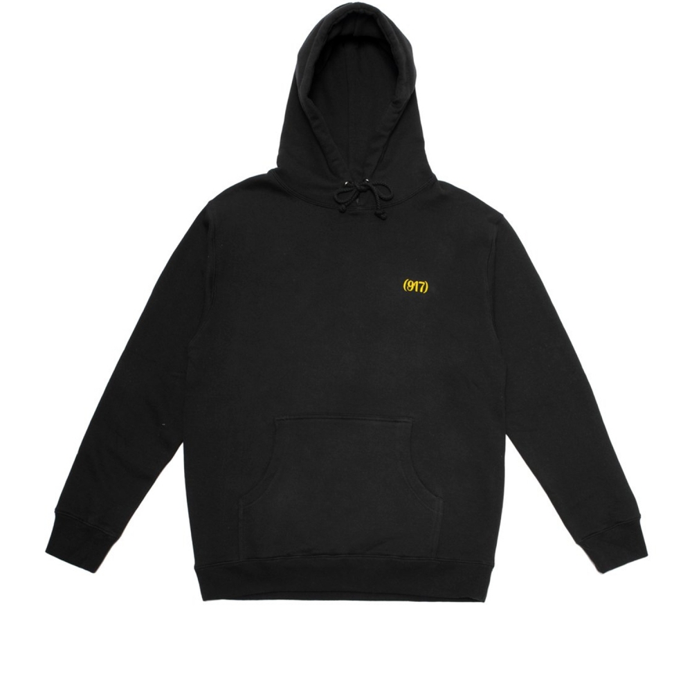 Call Me 917 Area Code Pullover Hooded Sweatshirt (Black)