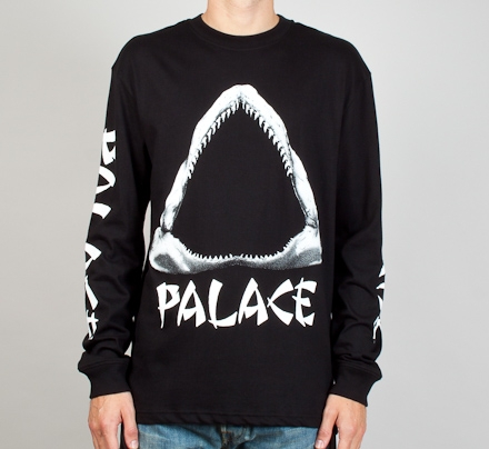 Palace Shark Long Sleeve T-Shirt (Black)