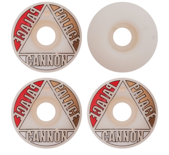 Palace Skateboard Wheels - 52mm Chewy Cannon Pro Wheels (White)