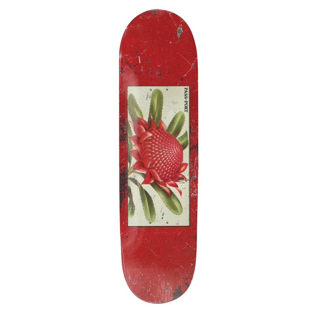 PASS~PORT Tin Floral Waratah Skateboard Deck 8.25" (Red)