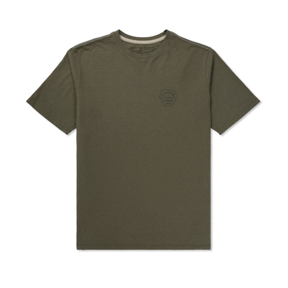Patagonia Clean Climb Trade Responsibili-Tee T-Shirt (Clean Climb Type: Wyoming Green)