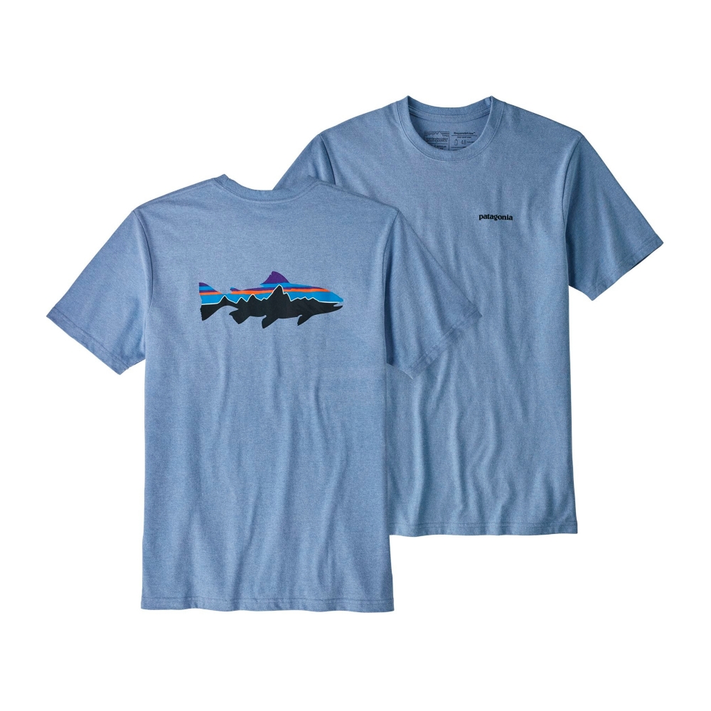 Patagonia Fitz Roy Trout Responsibili-Tee T-Shirt (Railroad Blue)