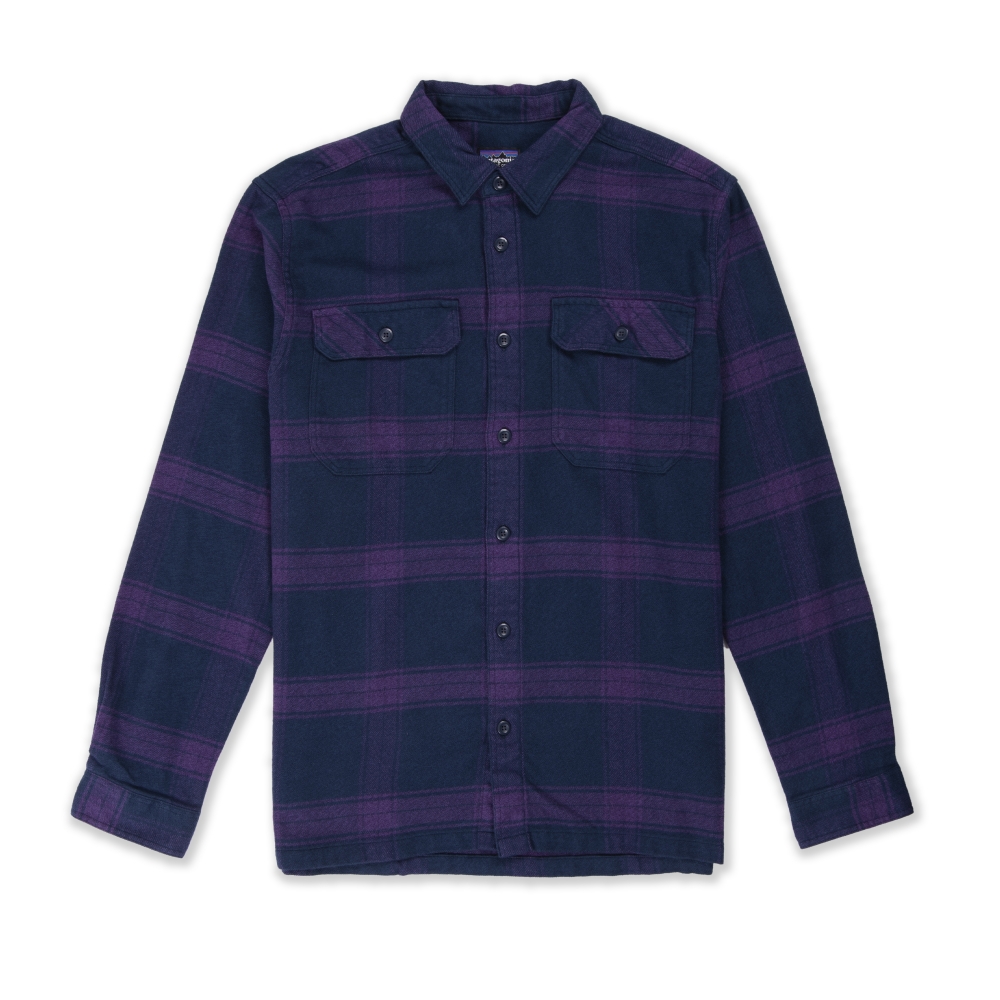 Patagonia Fjord Flannel Long Sleeve Shirt (Burlwood: Purple)