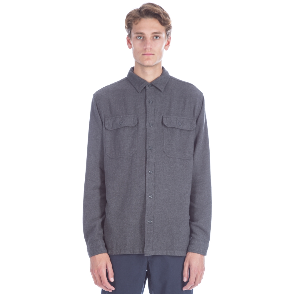 Patagonia Fjord Flannel Long Sleeve Shirt (Forge Grey)