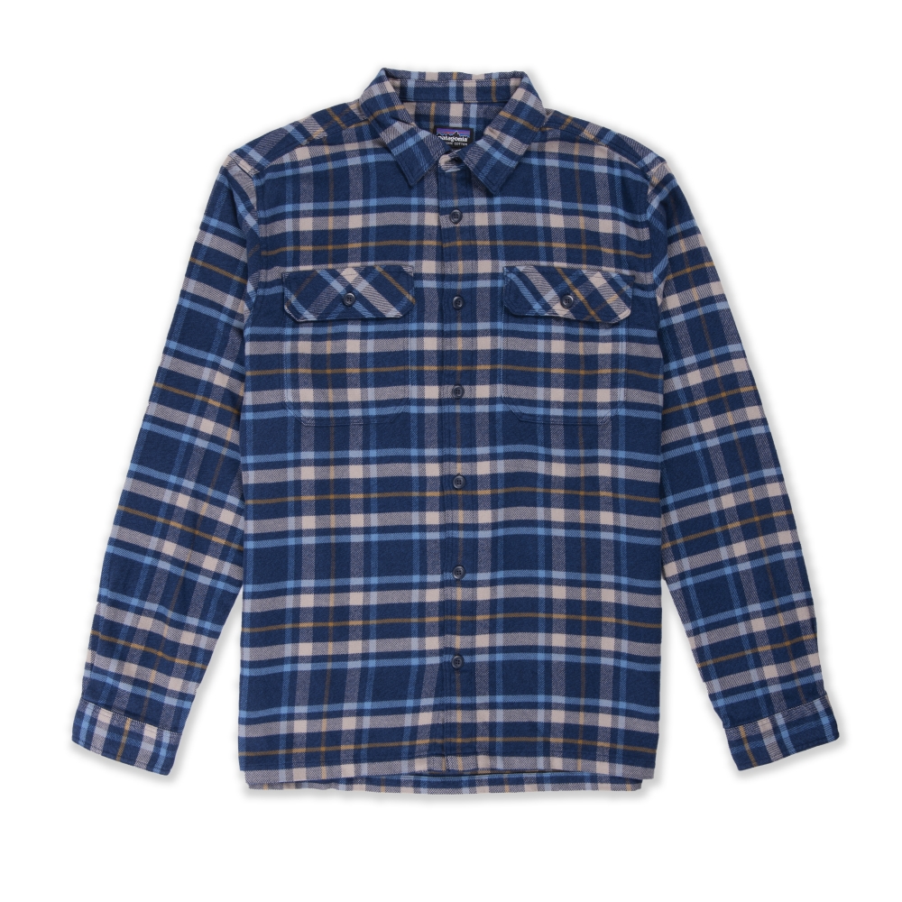 Patagonia Fjord Flannel Long Sleeve Shirt (Independence: New Navy)