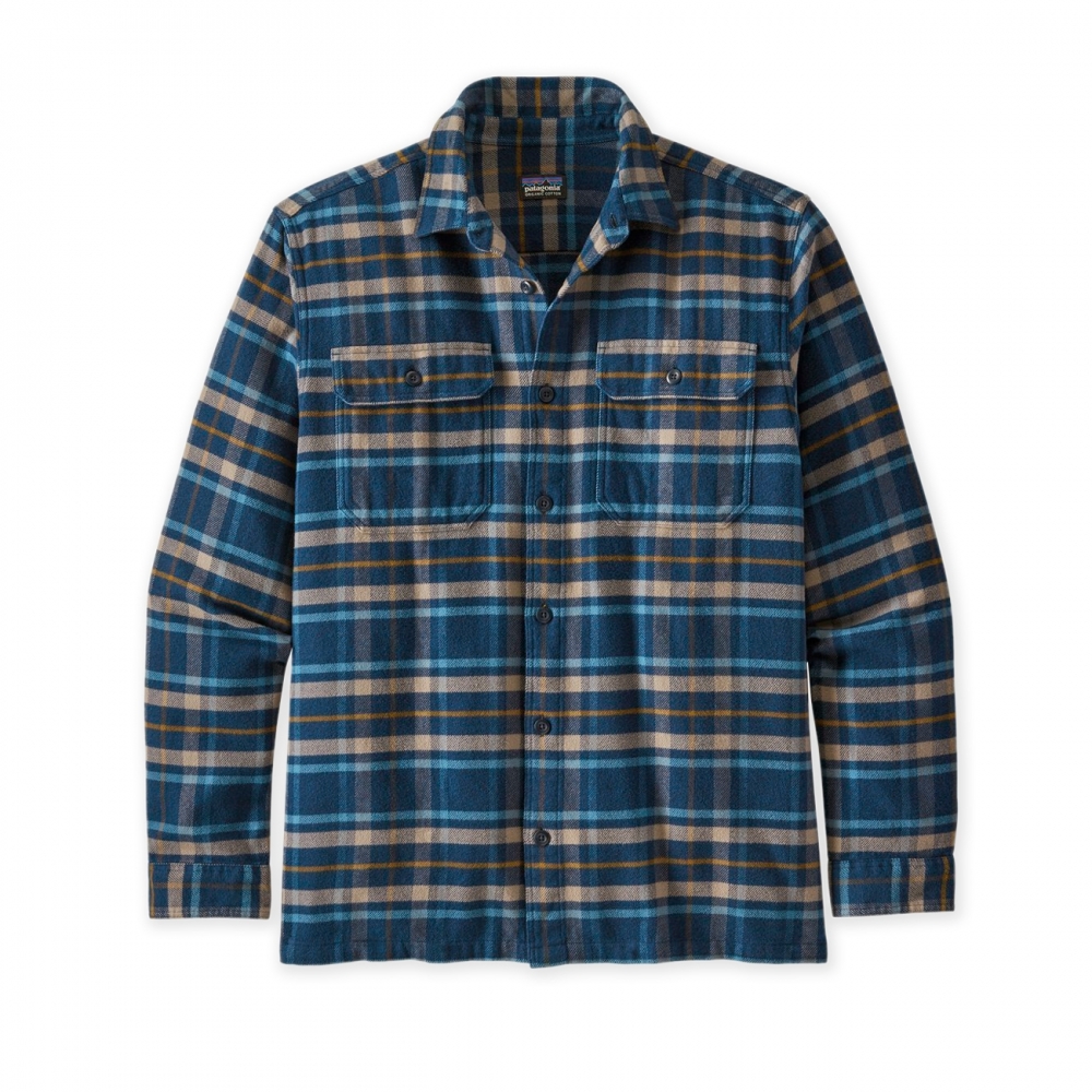 Patagonia Fjord Flannel Long Sleeve Shirt (Independence: New Navy)