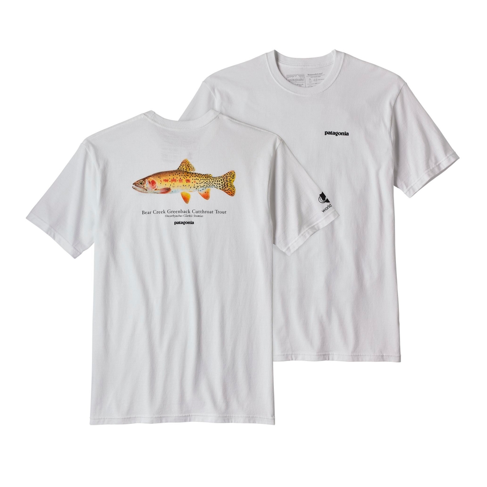 Patagonia Greenback Cutthroat World Trout Responsibili-Tee T-Shirt (White)