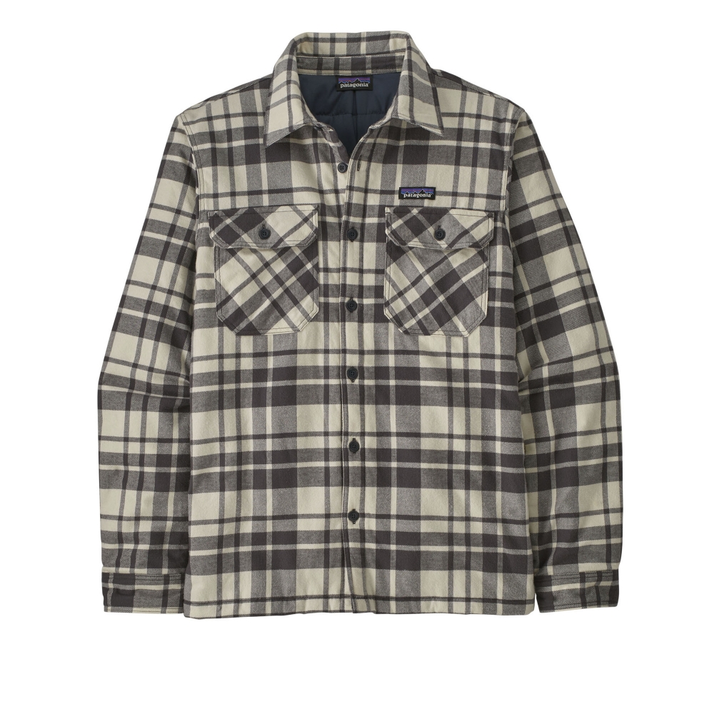 Patagonia Insulated Organic Cotton Midweight Fjord Flannel Shirt Jacket (Ice Caps: Smolder Blue)