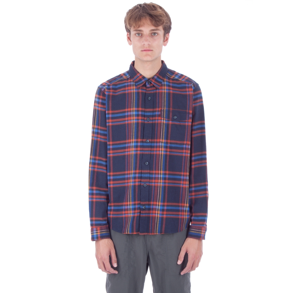 Patagonia Lightweight Fjord Flannel Long Sleeve Shirt (Watershed: Navy Blue)