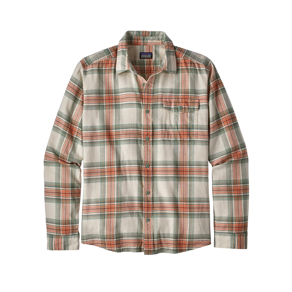 Patagonia Lightweight Fjord Flannel Long Sleeve Shirt (Whyte: Celadon)