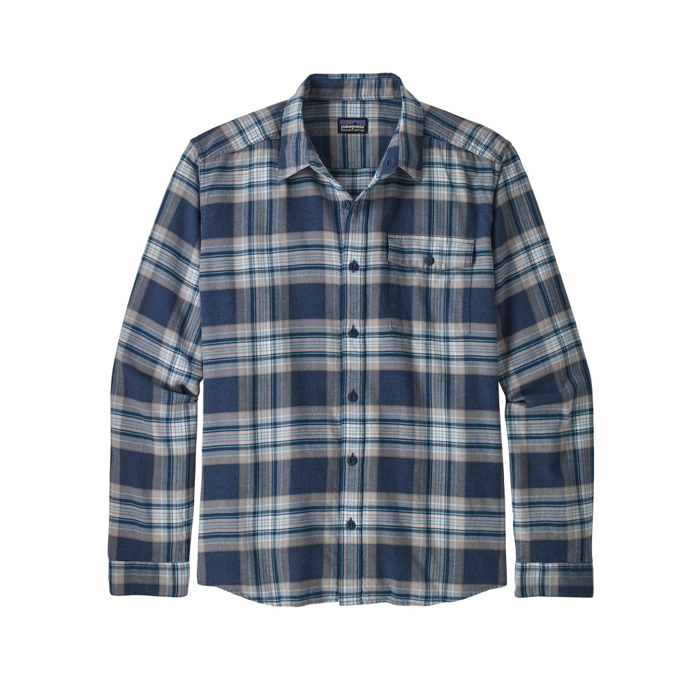 Patagonia Lightweight Fjord Flannel Long Sleeve Shirt (Whyte: Stone Blue)