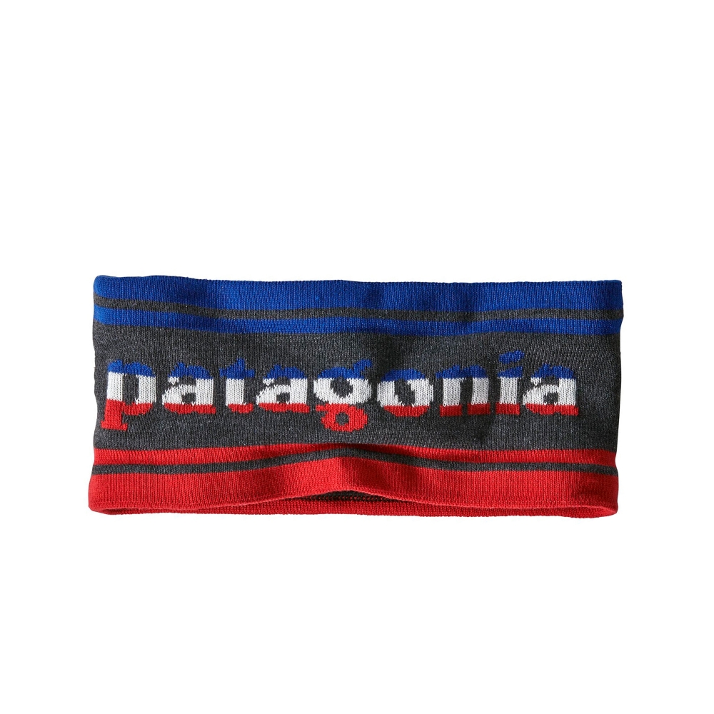 Patagonia Lined Knit Headband (Park Stripe Band: Forge Grey)