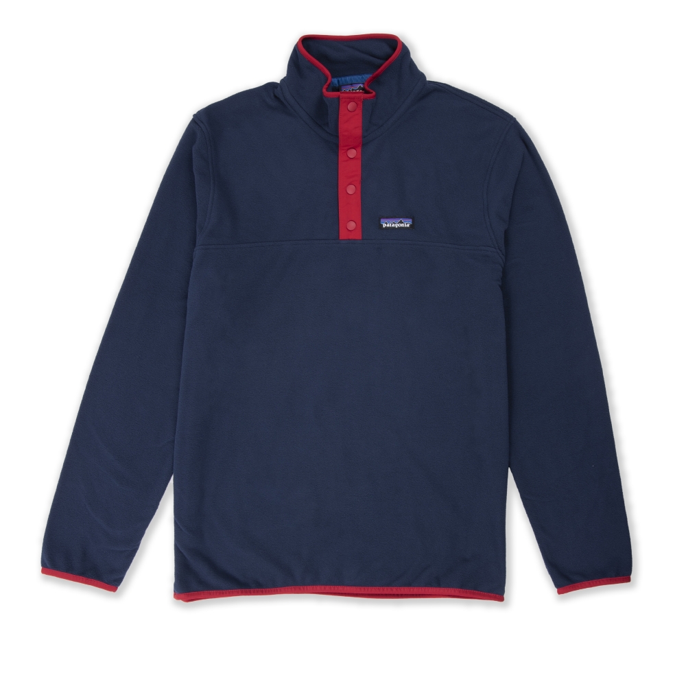 Patagonia Micro D Snap-T Pullover Fleece (New Navy w/Classic Red)